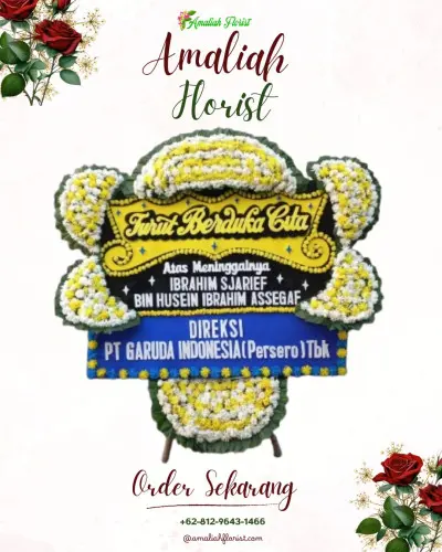 Papan Bunga Duka di Pusat Pasar