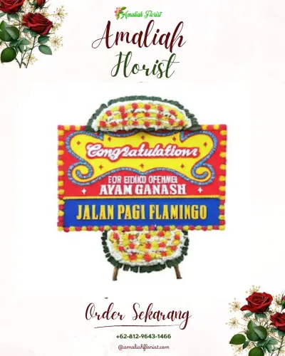 Bunga Papan Congratulation di Pusat Pasar